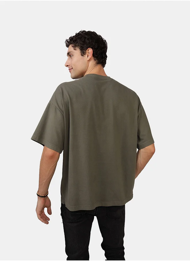 امريكان ايجل Oversized Pocket Crew Neck T-Shirt