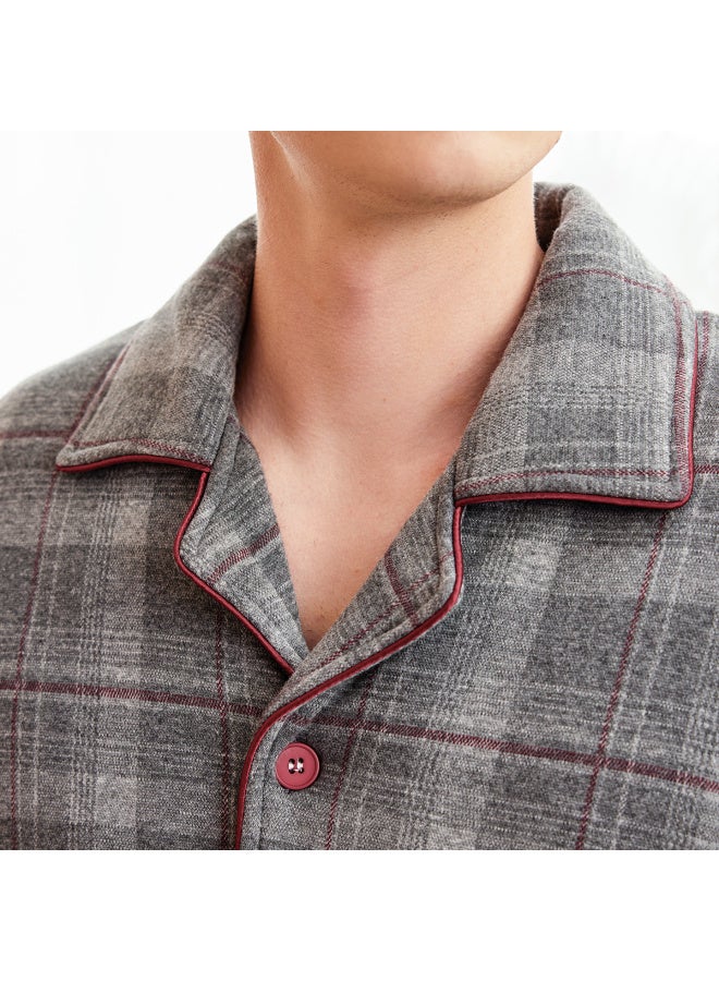 Meibiao Winter Couples Quilted Cotton-padded Pajamas Women's Triple-layer Thickened Warm Set Men's Homewear Dark Gray L - Image 3