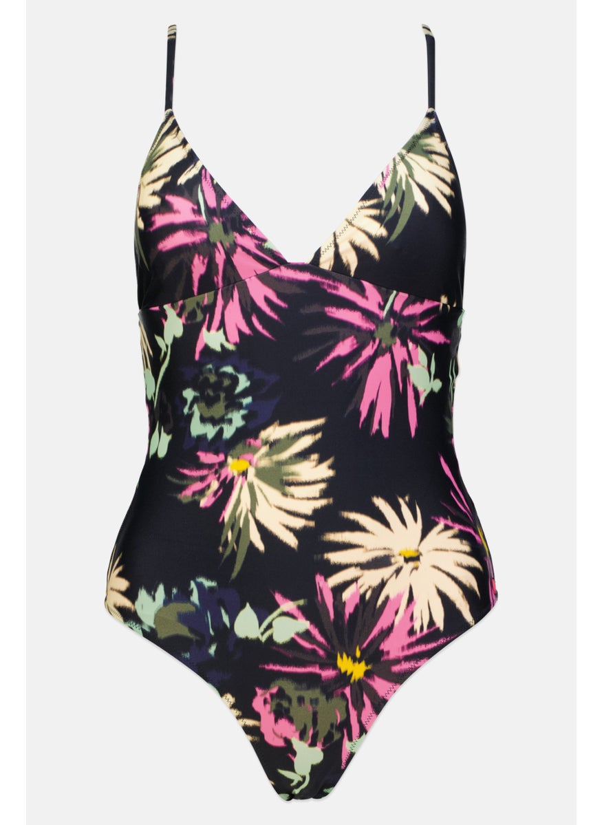 Scotch & Soda Women Floral Print Lightly Padded One Piece Swimwear, Multicolor  - Image 2