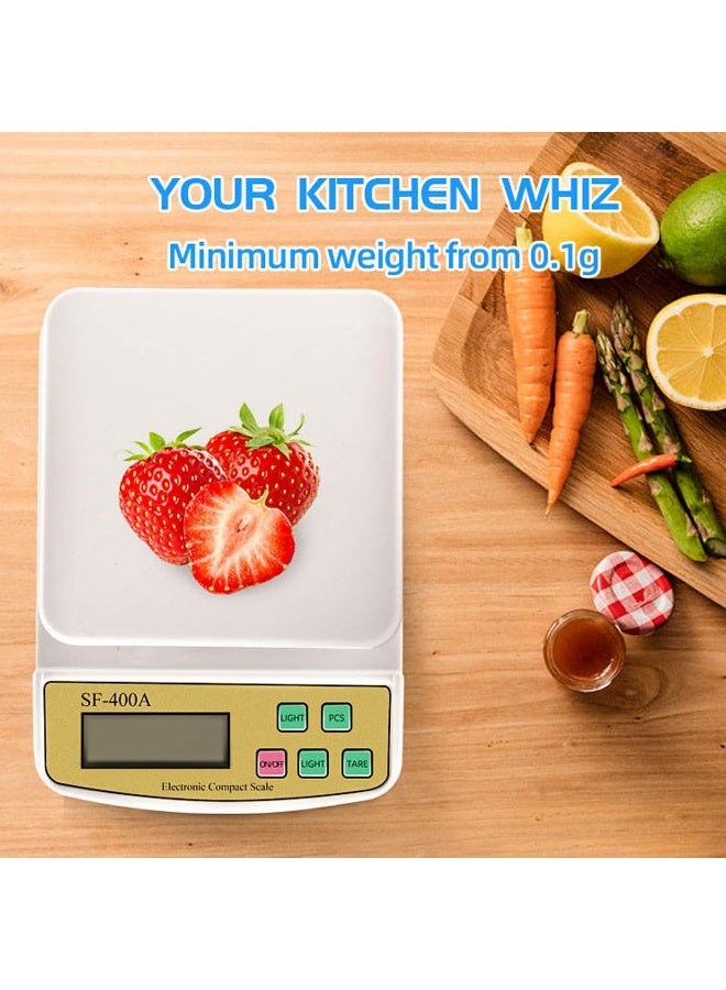 ميزان مطبخ رقمي عالي الدقة - إلكتروني مع شاشة LCD ، مثالي لقياس المكونات بدقة وسهولة، سعة 10 كيلوجرام - Image 2