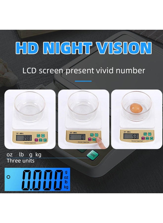 ميزان مطبخ رقمي عالي الدقة - إلكتروني مع شاشة LCD ، مثالي لقياس المكونات بدقة وسهولة، سعة 10 كيلوجرام - Image 5