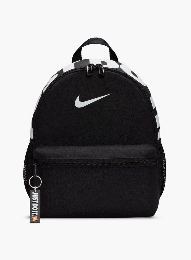 Nike Logo Print Mini School Backpack with Adjustable Shoulder Straps - Image 1