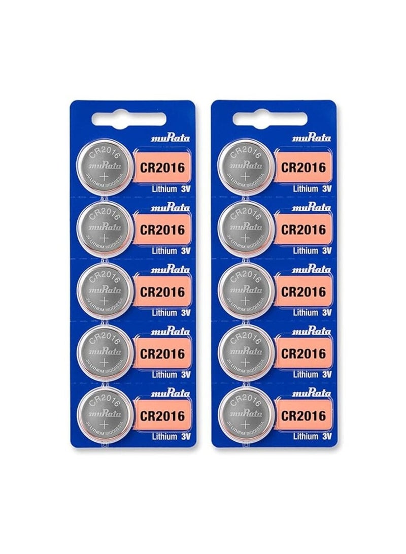 10-Pieces Murata CR2016 Lithium 3V (muRata) Indonesia Batteries