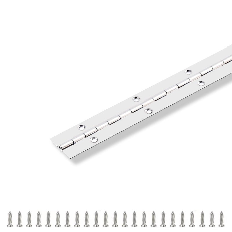 GRRONZEE Piano Hinge 36 x 1 Stainless Steel Continuous Piano Hinge Heavy Duty Piano Hinges 0039 Leaf Thickness 1 Inch Open Width Screw Included - Image 2