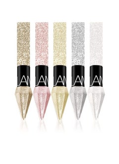 LAMUSELAND Glitter Liquid Eyeliner Set, 5 Colors/Pack Metallic Shimmer Pigment Liquid Eye Liner Pen, Diamond Waterproof Long Lasting Colorful Eyeshadow Makeup Set for Women Girls (5pcs)  - Image 1