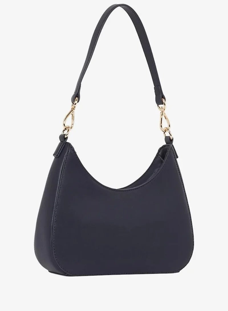 Hilfiger Denim Tommy Hilfiger Crescent Hobo Shoulder Bag – Navy Blue TH Monogram - Image 2