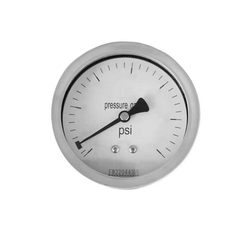 Industrial Pneumatic Pressure Gauge 0 to 3000 psi Stainless Steel Vibration Resistant Back Mount - Image 2