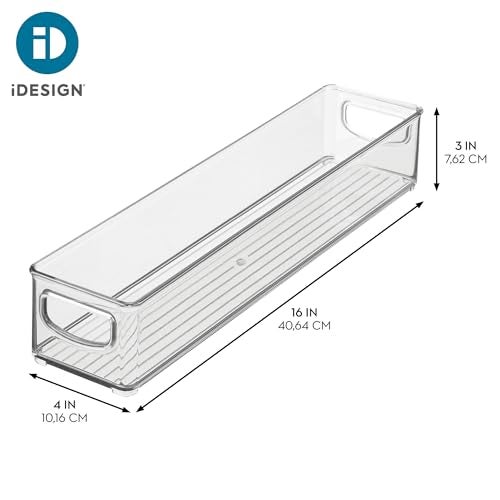 InterDesign iDesign Slim Clear Plastic Storage Bin, Extra Long Narrow Stackable Organizer for Kitchen and Pantry - Image 4
