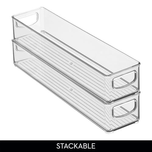 InterDesign iDesign Slim Clear Plastic Storage Bin, Extra Long Narrow Stackable Organizer for Kitchen and Pantry - Image 5