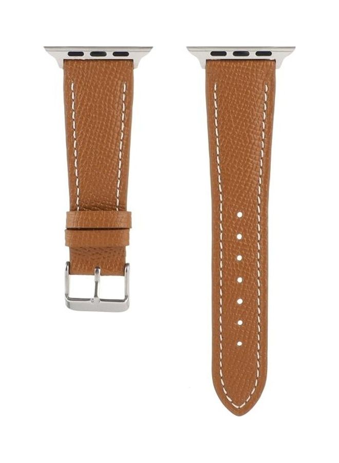 NIBEMINENT Replacement Watchbands For Apple Watch Series 7 45mm/6 & SE 5 4 44mm/3 2 1 42mm Brown - Image 1