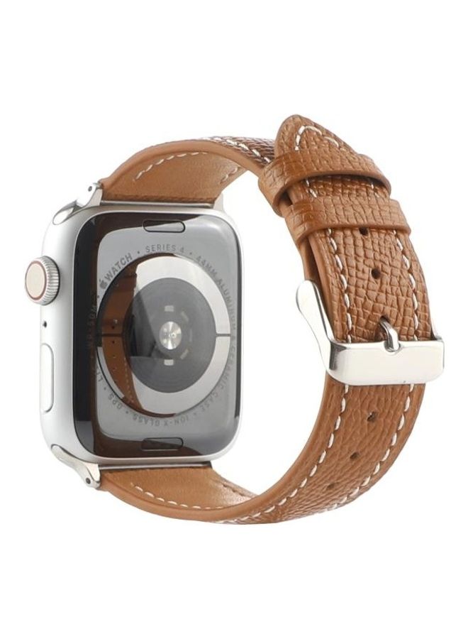 NIBEMINENT Replacement Watchbands For Apple Watch Series 7 45mm/6 & SE 5 4 44mm/3 2 1 42mm Brown - Image 3