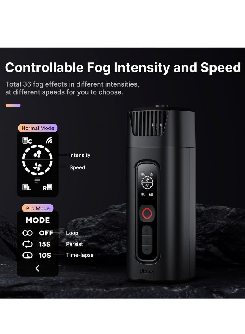 ULANZI FM01 FILMOG Ace Portable Fog Machine Battery Powered, Portable Smoke Machine Handheld Fog Machine w Remote Control Fogger for Photography, Outdoor Events, Parties, Stage Effects, Wedding - Image 3