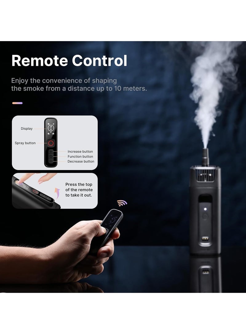 ULANZI FM01 FILMOG Ace Portable Fog Machine Battery Powered, Portable Smoke Machine Handheld Fog Machine w Remote Control Fogger for Photography, Outdoor Events, Parties, Stage Effects, Wedding - Image 4