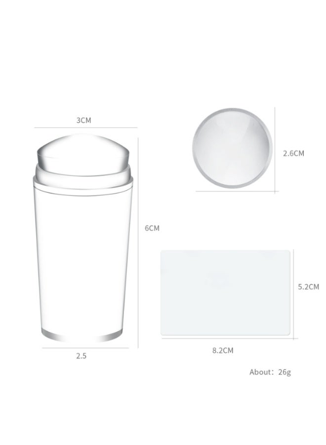 5 قطعة ختم الأظافر مجموعة شفافة السيليكون الأظافر طباعة طويلة وقصيرة ختم الجيلي مناسبة لفن الأظافر الفرنسية، الفن الأظافر، الصالون ديي المنزل (متعددة الألوان) - Image 3