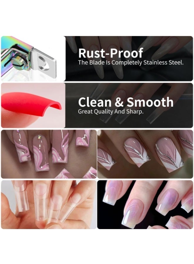 5 قطعة ختم الأظافر مجموعة شفافة السيليكون الأظافر طباعة طويلة وقصيرة ختم الجيلي مناسبة لفن الأظافر الفرنسية، الفن الأظافر، الصالون ديي المنزل (متعددة الألوان) - Image 4