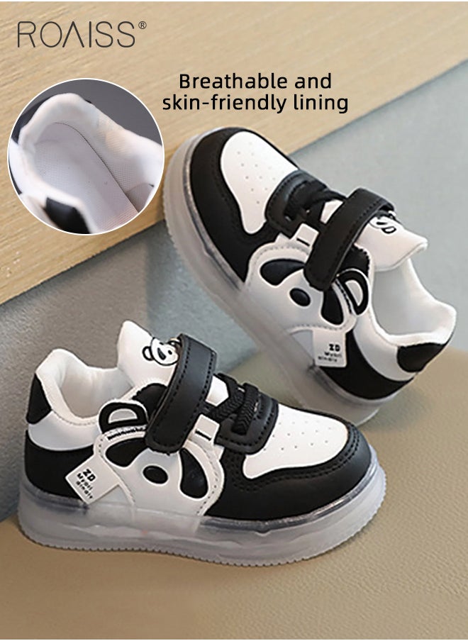 roaiss - Kids Light Up Shoes, LED Flashing Sneakers with Hook and Loop Fastener, Lightweight Luminous Shoes with Cartoon Pattern, Breathable Walking Shoes for Toddlers, Suitable for Running, Walking, Traveling and Daily Wear - Image 1