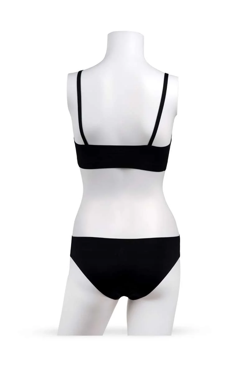 Yeseco  Seamless Black Innerwear Set | Soft Stretchable Bra & Boxer Brief | Eco-Friendly | for Women | Best Price UAE