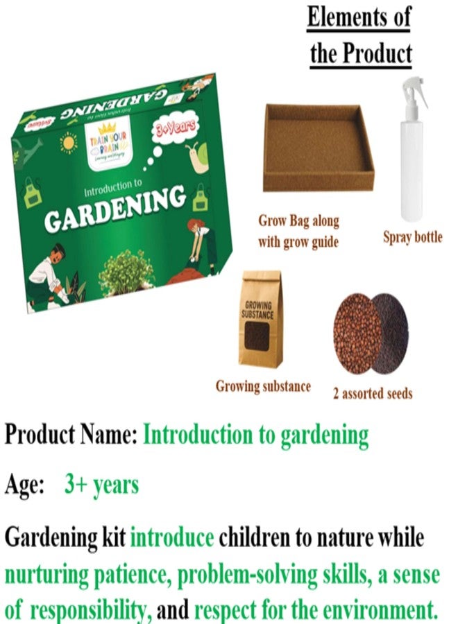 Train your Brain Introduction to Gardening DIY KIT, Mess Free Gardening for Kids - Image 2