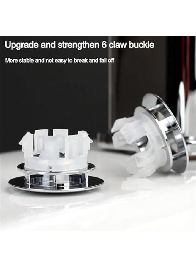 غطاء تصريف حوض من النحاس الصلب، حلقة نحاسية صلبة مزدوجة الطبقات في أغطية دائرية للمطبخ والحمام والتسوق المنزلي (فضي) - Image 2