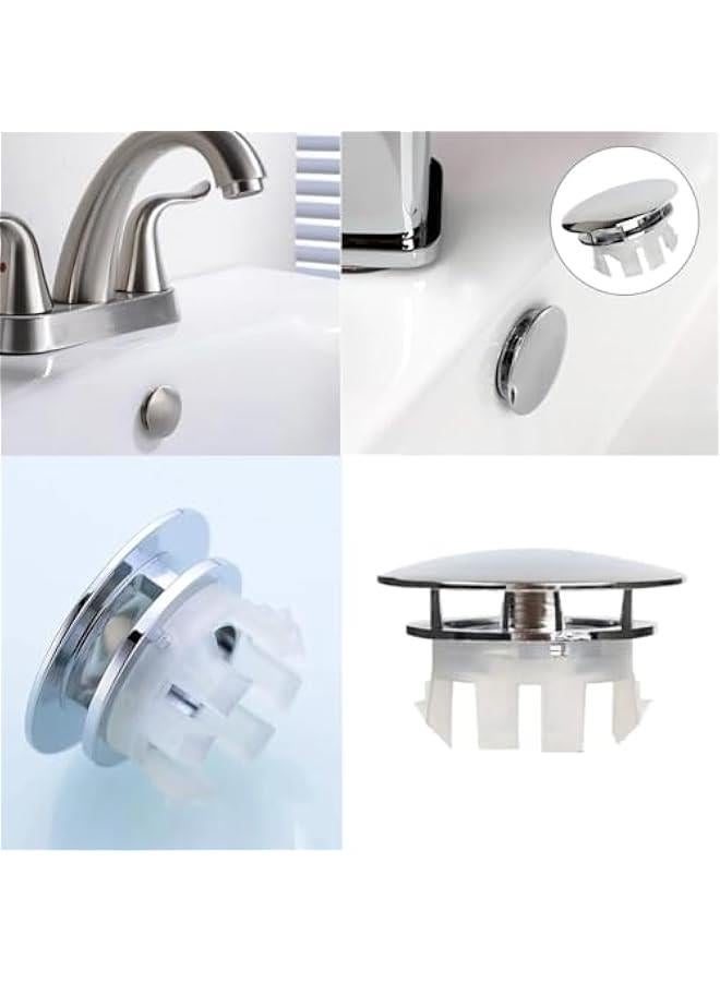 غطاء تصريف حوض من النحاس الصلب، حلقة نحاسية صلبة مزدوجة الطبقات في أغطية دائرية للمطبخ والحمام والتسوق المنزلي (فضي) - Image 5