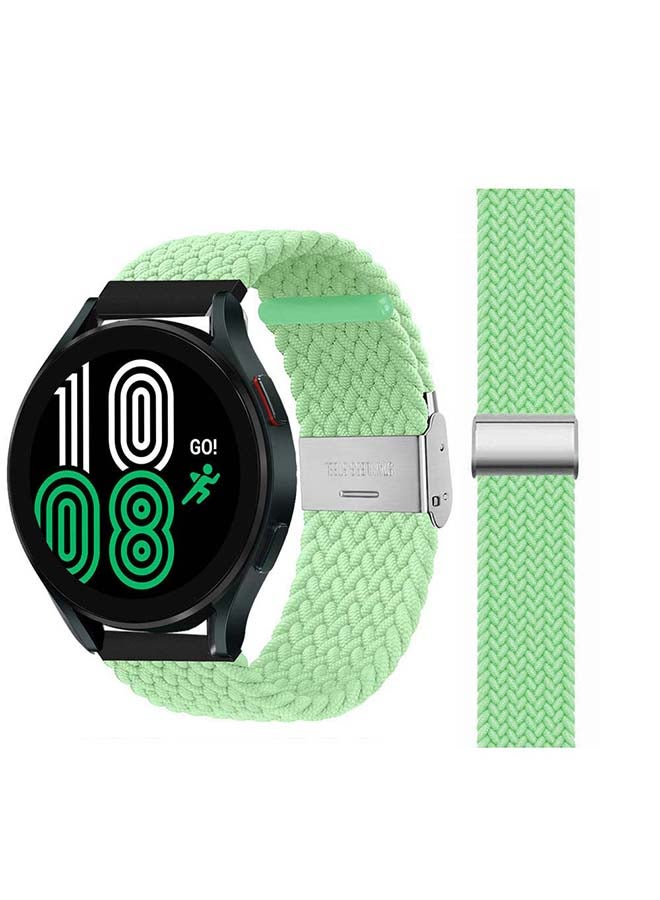 Perfii Adjustable Braided Solo Loop Band For Samsung Galaxy Watch4 40/44mm Pistachio Green - Image 1