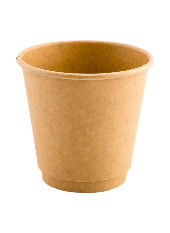 Restaurantware Restaurantware 8-Ounce Disposable Cups, Pack of 500 Rippled Wall Hot Cups – Lids Sold Separately, Double Wall and Kraft Paper Insulation, Ideal for Serving Coffee, Hot Chocolate, Tea, and More  - Image 1
