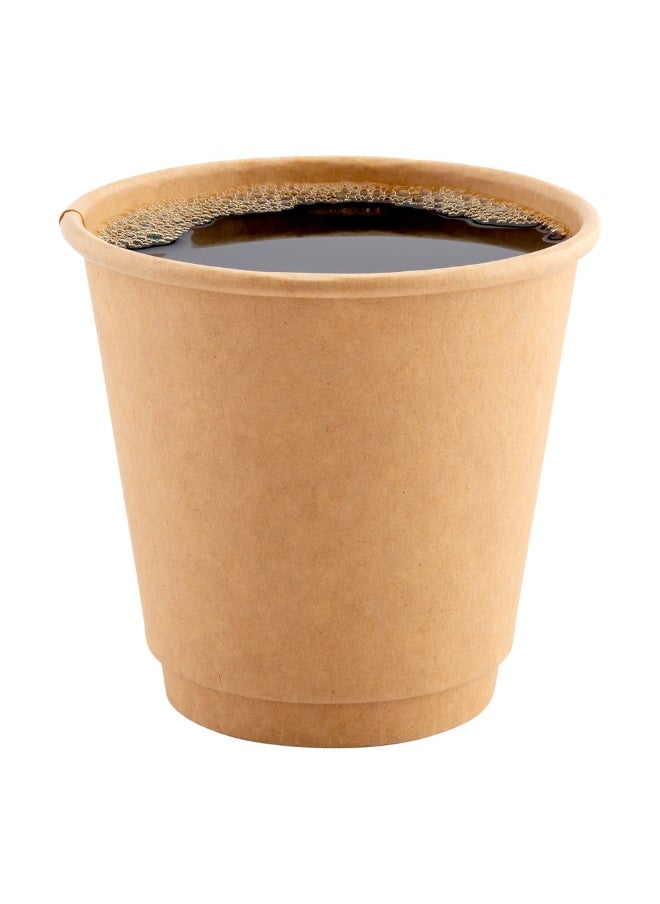 Restaurantware Restaurantware 8-Ounce Disposable Cups, Pack of 500 Rippled Wall Hot Cups – Lids Sold Separately, Double Wall and Kraft Paper Insulation, Ideal for Serving Coffee, Hot Chocolate, Tea, and More  - Image 2