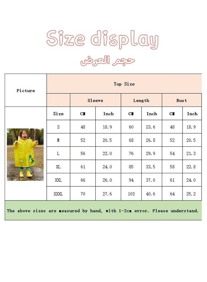 YelaJoy Kids Boys Girls Toddler Raincoat With School Bag Cover Long Cartoon Rainwear Rain Ponchos With Hoods Rain Jacket Cape Reusable For Outdoor Climbing Cycling Hiking Camping - Image 5
