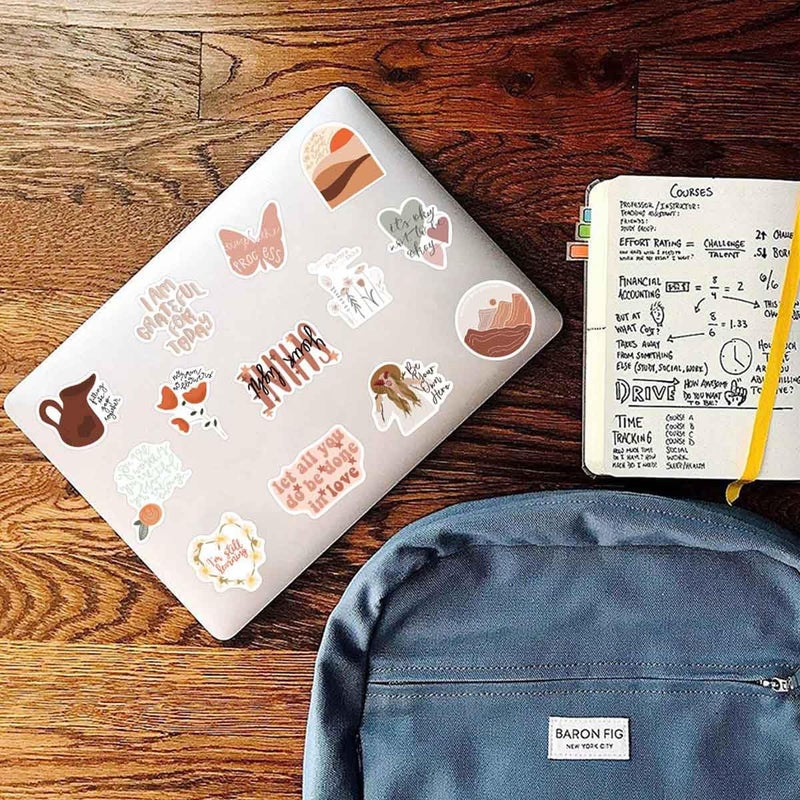 FNGEEN Vintage Inspirational Stickers 50Pcs, Boho Motivational Aesthetic Stickers for Women Adults Kids Teen Teachers, Retro Vinyl Waterproof Positive Decals for Laptop Water Bottles Phone Scrapbook Journal - Image 5