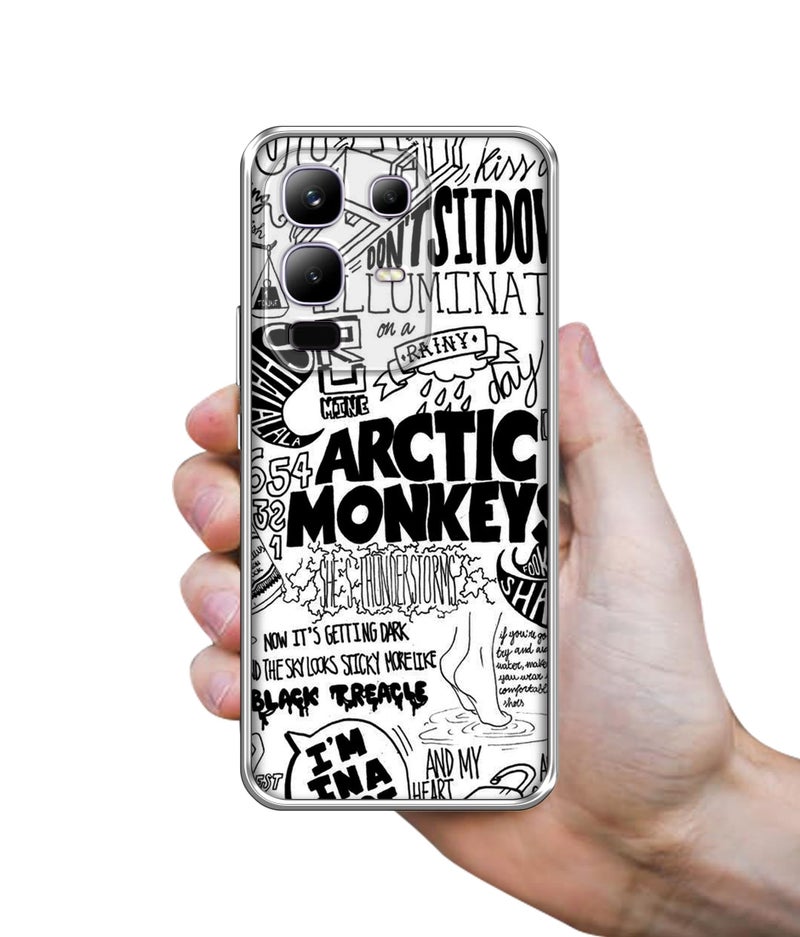 Casotec Arctic Monkeys Pattern Design Printed Silicon Soft TPU Back Case Cover for Infinix Note 50s 5G Plus - Image 3