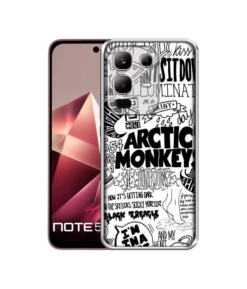 Casotec Arctic Monkeys Pattern Design Printed Silicon Soft TPU Back Case Cover for Infinix Note 50s 5G Plus - Image 1