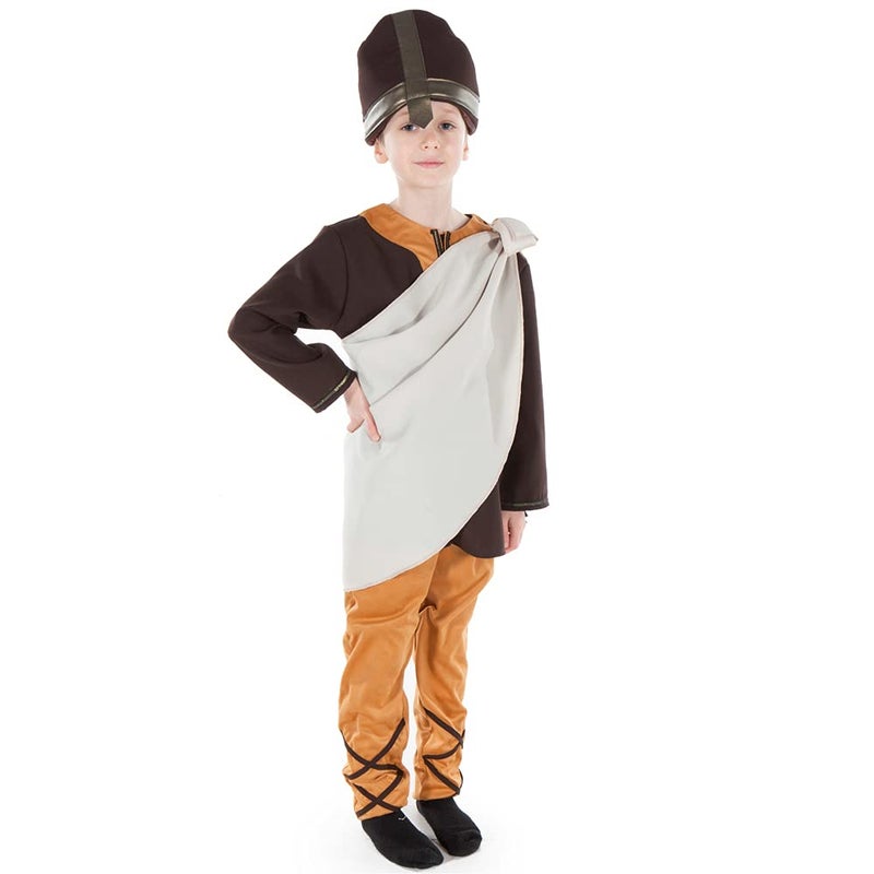 PRETEND TO BEE Anglo Saxon Warrior Man/Boy Dress Up Costume for Kids, Multi-Coloured, 9-11 Years - Image 1