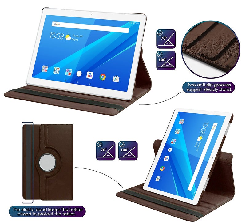 TGK Rotating Cover for Lenovo Tab M10 HD X505X TB-X505F TB-X505L TB-X505X TB-X605L TB-X605F (Black) Leather Stand Case - Image 5