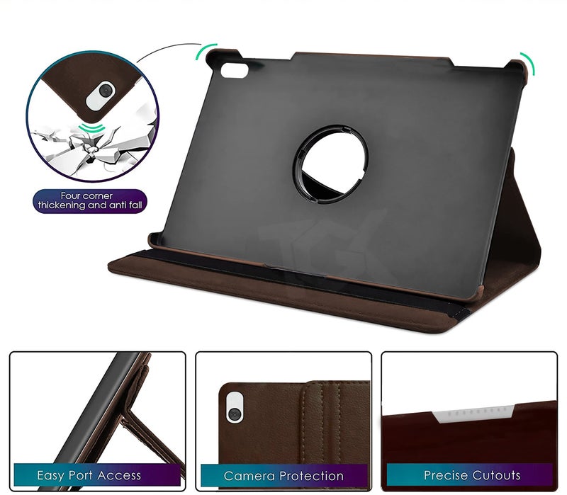 TGK Rotating Cover for Lenovo Tab M10 HD X505X TB-X505F TB-X505L TB-X505X TB-X605L TB-X605F (Black) Leather Stand Case - Image 4