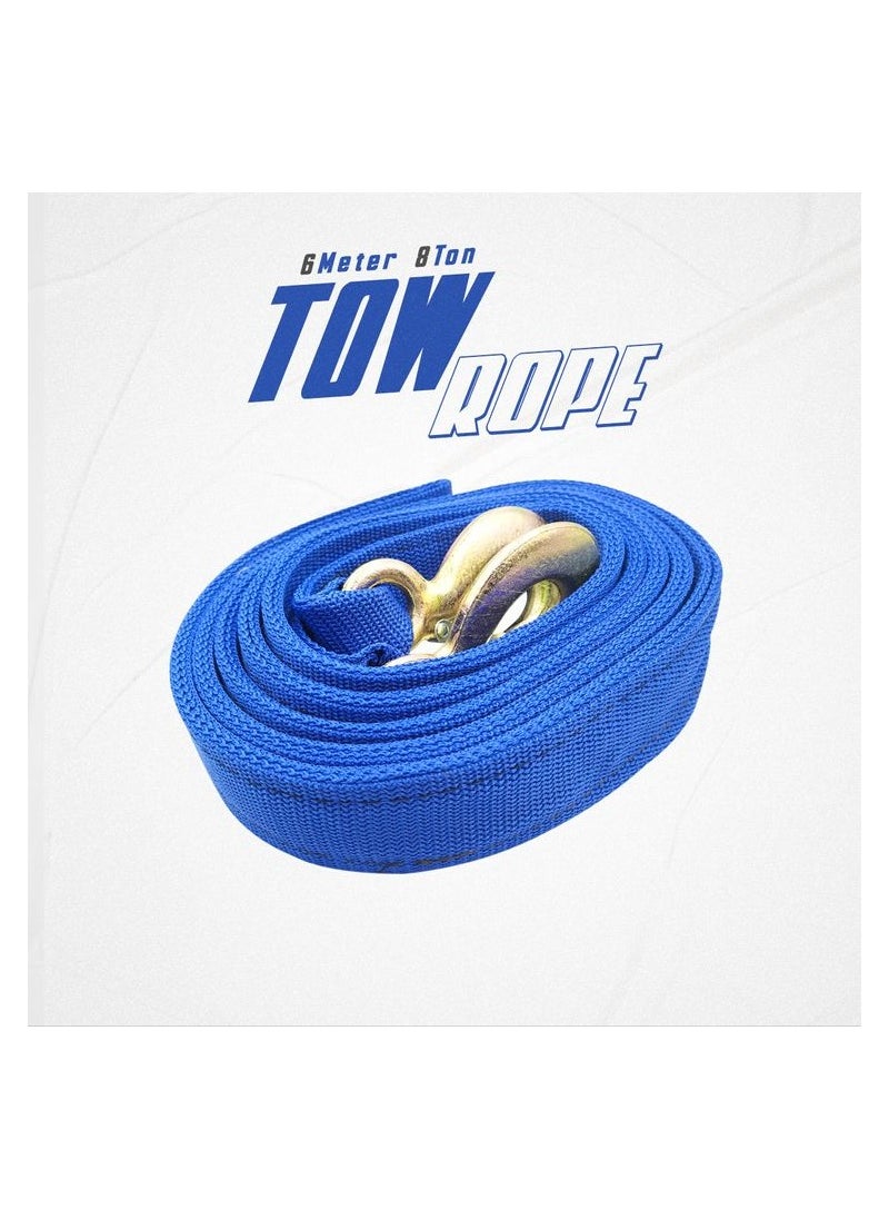 FAJ 8 Ton 6 Meter Heavy Duty Towing Rope With Two Hooks FAJ ST206B1  - Image 1