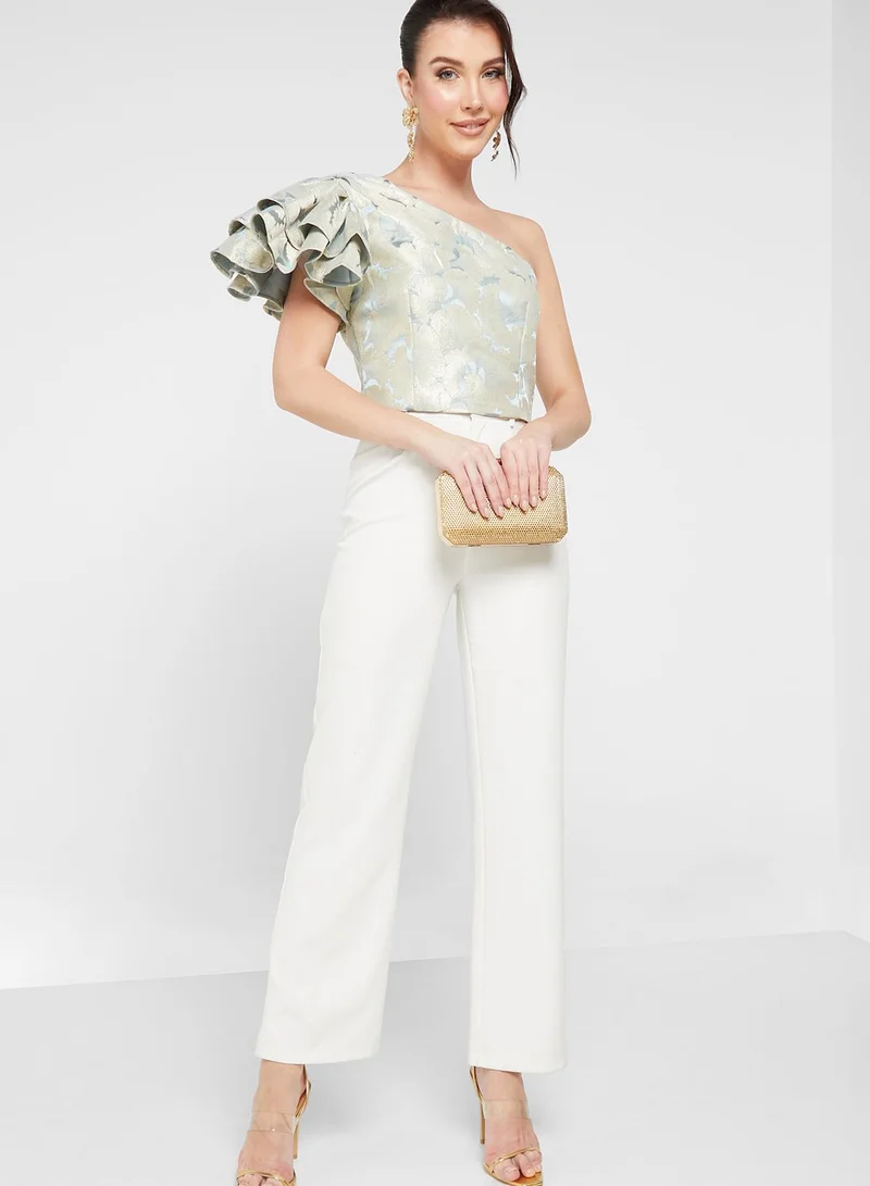 Ella Limited Edition Puff Sleeve Barcode Top