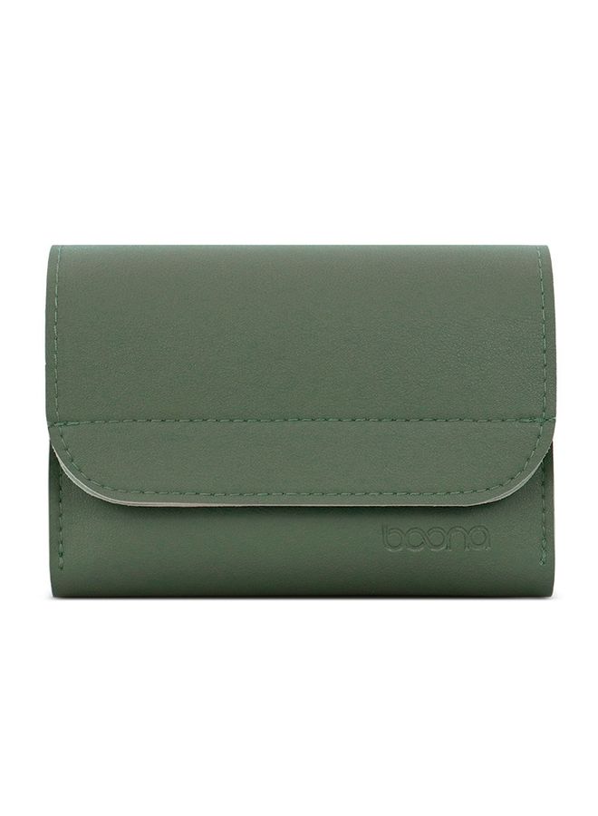 HuHa Baona BN-Q009 Small Leather Mouse Charger Storage Bag(Gray Green+Light Green)  - Image 1