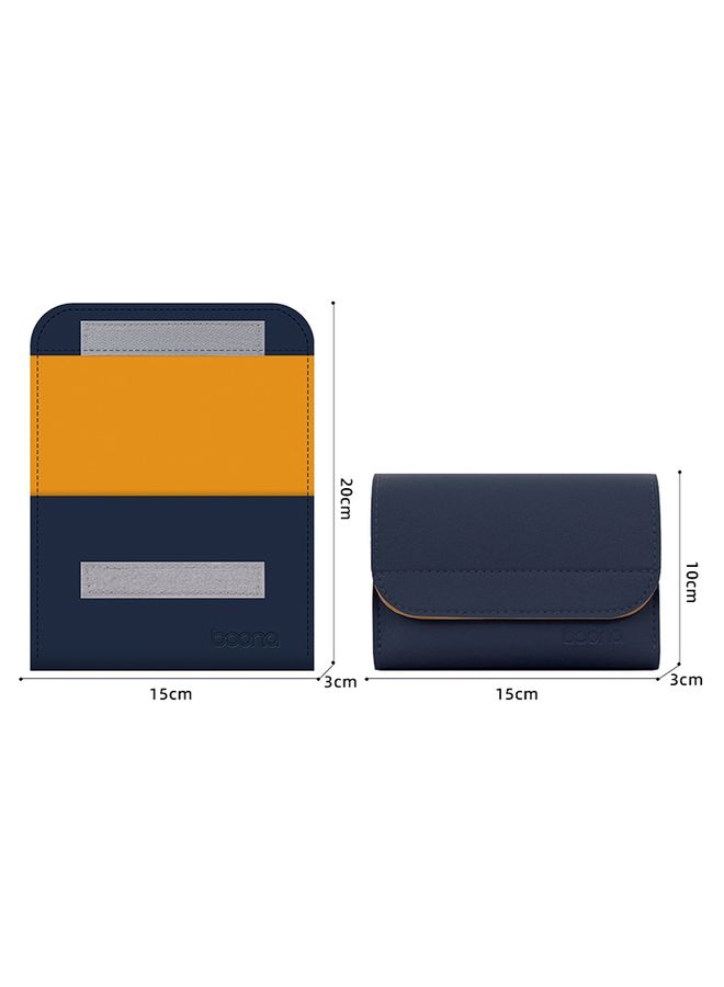 HuHa Baona BN-Q009 Small Leather Mouse Charger Storage Bag(Gray Green+Light Green)  - Image 3