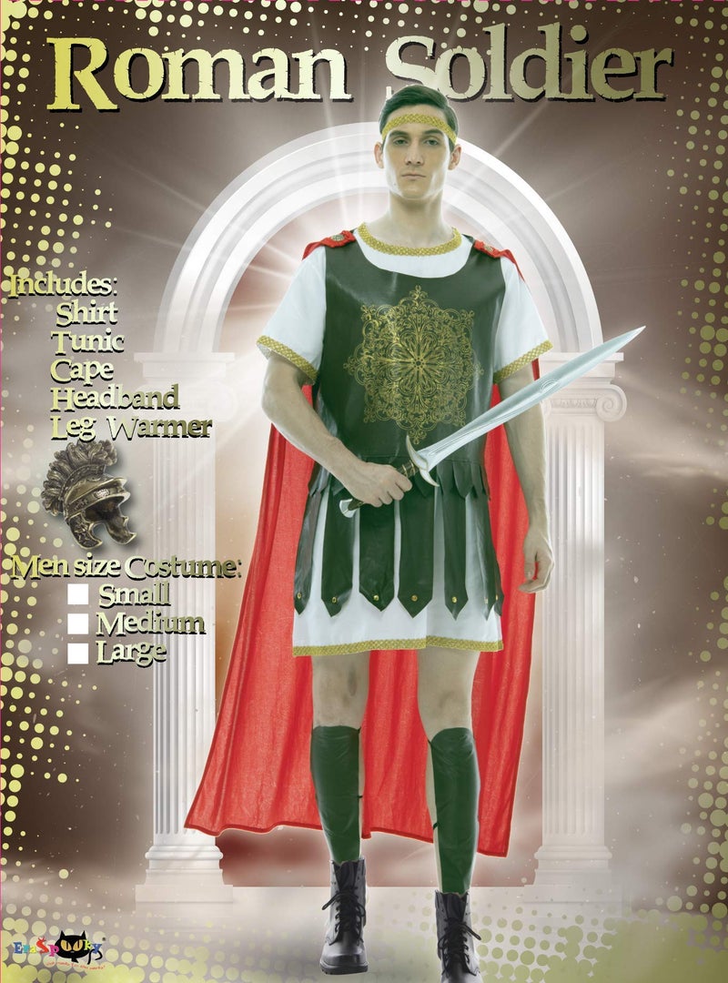 EraSpooky Roman Warrior Costume Men Soldier Halloween Gladiator Party Dress Up - Image 2