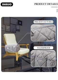 DUNISO Armchair Caddy,Non-slip Waterproof Sofa Armrest Organizer with 14 Pockets Storage, Multifunctional Recliner Caddy Couch Chair Armrest Storage for TV Remote Control Smart Phone Magazine  - Image 5