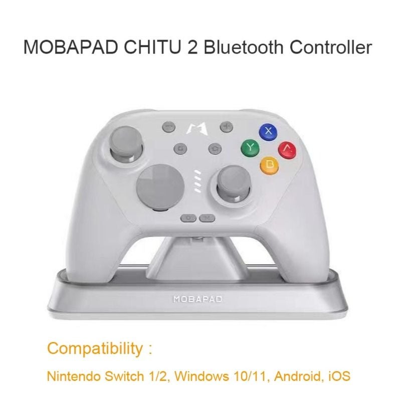 Mobapad Chitu 2 HD Mechanical Gaming Controller with Charging Dock for Nintendo Switch 1/2 PC Android iOS, Gray - Image 1