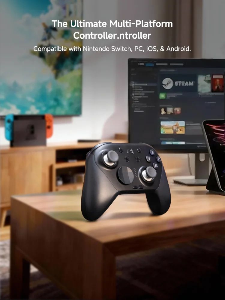 Mobapad Chitu 2 HD Mechanical Gaming Controller with Charging Dock for Nintendo Switch 1/2 PC Android iOS, Gray - Image 4