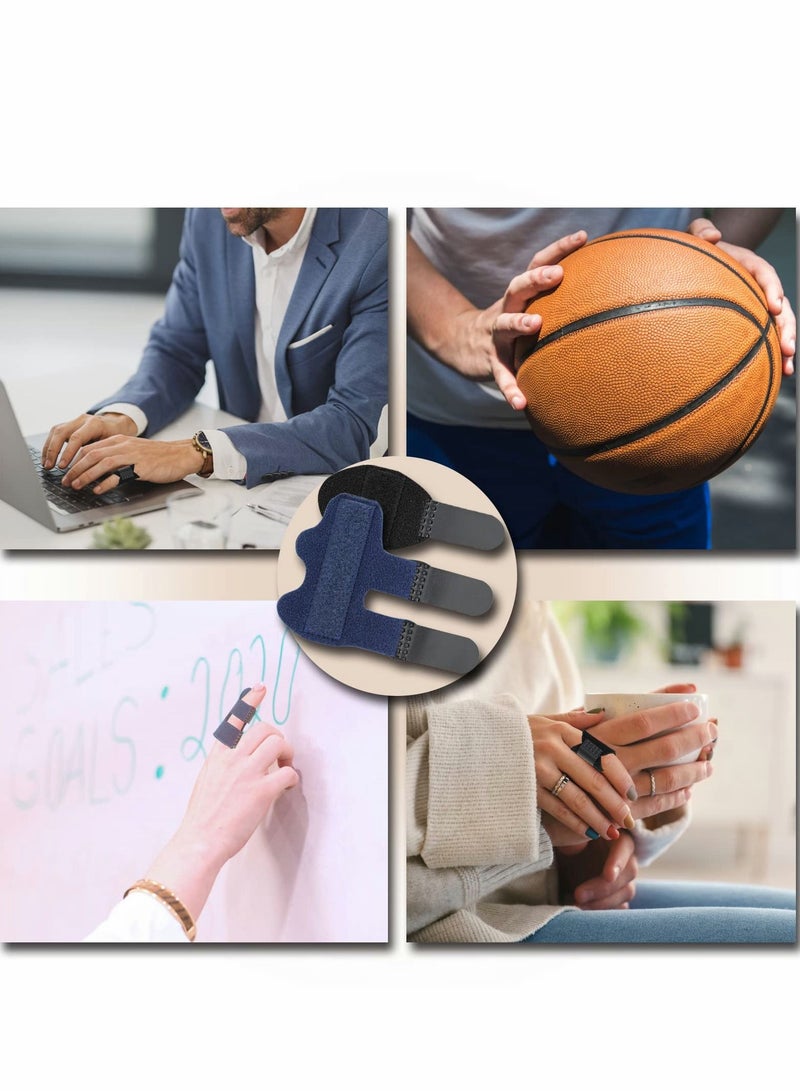 SYOSI 6 قطع دعامات إصبع الزناد، 4 أحزمة مزدوجة و 2 حزام فردي مجموعة دعم دعامات الإصبع، مثبت إصبع للكسور / الاستقامة / التهاب المفاصل - Image 4