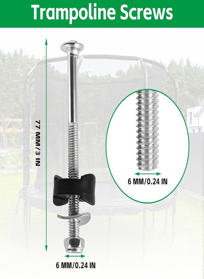 STARVAST 24pcs 3inch Trampoline Screws, Long Screw Trampoline Replacement Parts, Steel Trampoline Accessories, Replacement Screw Parts Jump Stability Tool, Contains Wrench - Image 2