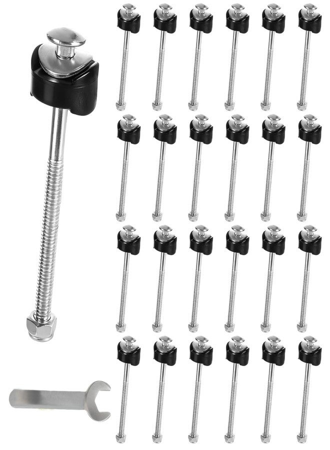 STARVAST 24pcs 3inch Trampoline Screws, Long Screw Trampoline Replacement Parts, Steel Trampoline Accessories, Replacement Screw Parts Jump Stability Tool, Contains Wrench - Image 1