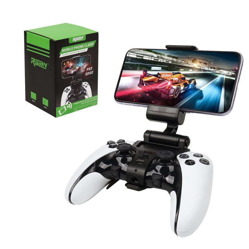 PS5 Edge Controller Bracket with Adjustable Phone Stand - Image 1