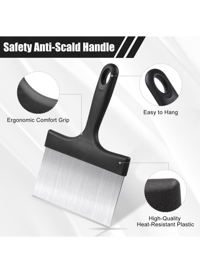 HANWRAPS Grill Scraper, Griddle Scraper, Food Scraper with Handle for Blackstone Grill Accessories,Outdoor Barbecue Tools,Stainless Steel Scraper for Blackstone, Flat Top Grill Cleaning, Easy to Remove Stain - Image 3