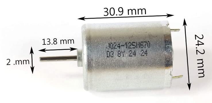 ERH India 2 Pcs DC Dynamo 12v Motor Generator High Speed Motor (4v-12v) DC Motor for School Science Students