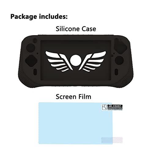 JCHPINE Silicone Cover Case for Logitech G Cloud Gaming Handheld, Protective Skin Sleeve for Logitech G Cloud Gaming Console Screen Film Protector Accessories (Black Case and Screen Film) - Image 2