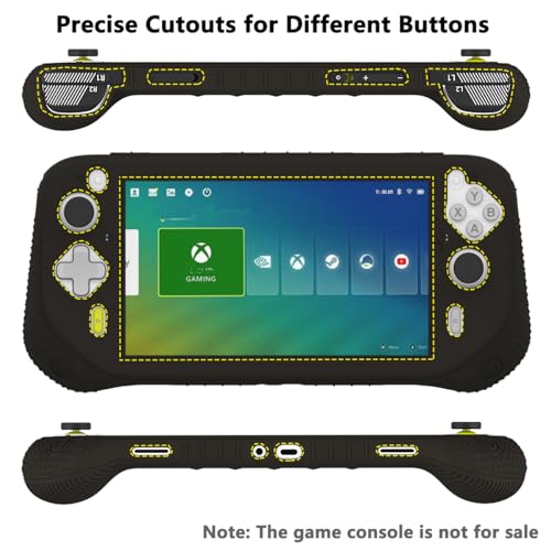 JCHPINE Silicone Cover Case for Logitech G Cloud Gaming Handheld, Protective Skin Sleeve for Logitech G Cloud Gaming Console Screen Film Protector Accessories (Black Case and Screen Film) - Image 4